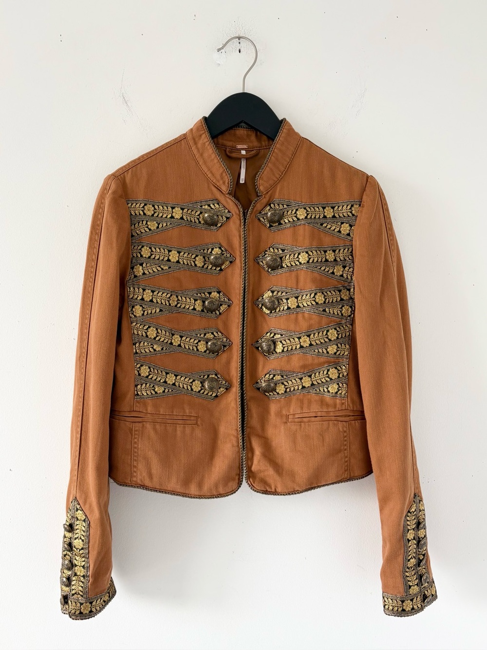 ree People Military-Inspired Band Jacket
